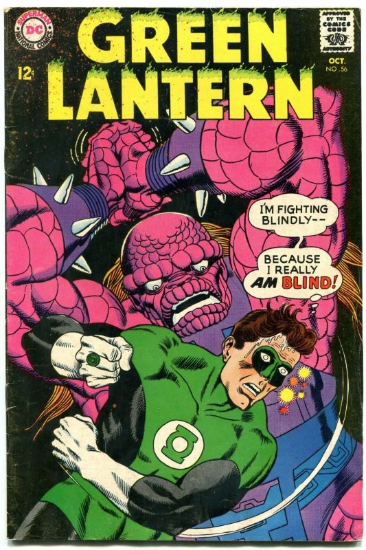 GREEN LANTERN #56 1967-BLIND COVER-12 cent SILVER AGE VG+