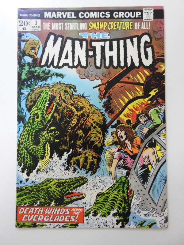 Man-Thing #3 (1974) 1st Appearance of Foolkiller!  Sharp VG+ Condition!