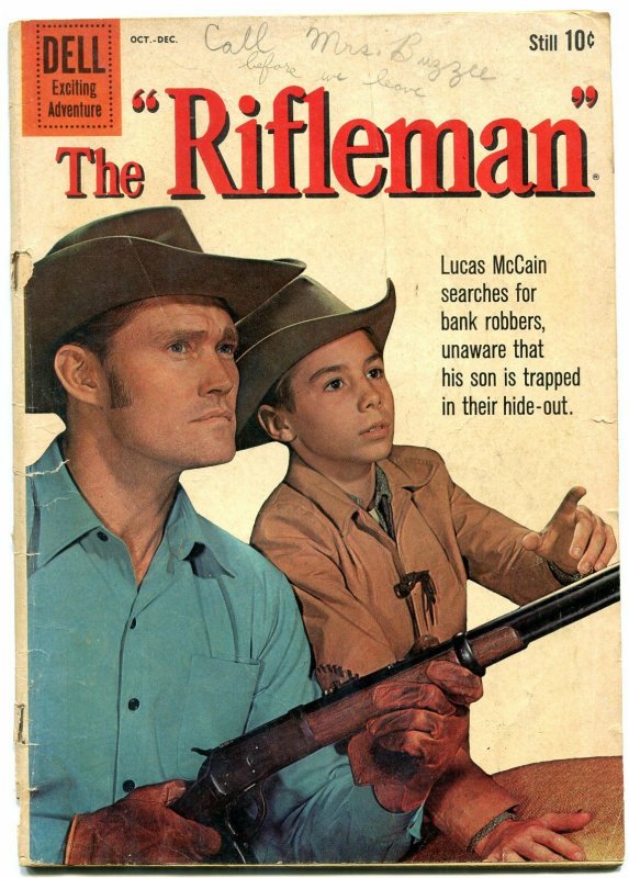 Rifleman #5 1960- Dell Western- Chuck Connors- Johnny Crawford G 