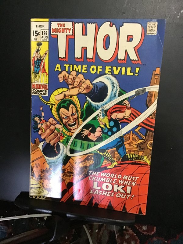 Thor #191 (1971) Loki Lashes Out! Mid grade key! FN Wow!