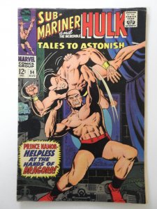 Tales to Astonish #94 (1967) Starring Hulk and Sub-Mariner! Sharp VG+ Condition!