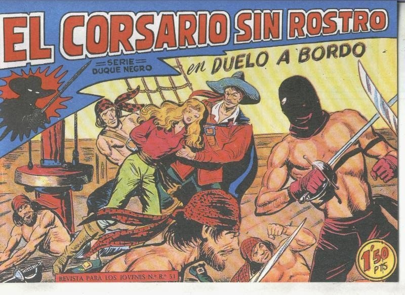 El Corsario sin Rostro, facsimil numero 30: Duelo a bordo