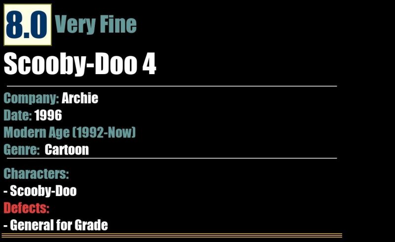 Scooby-Doo 4 (1996) VF Archie comic