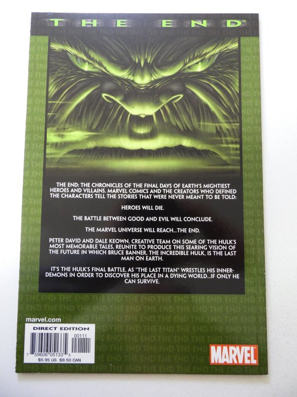 Hulk: The End (2002) Signed by Peter David W/ COA NM Condition