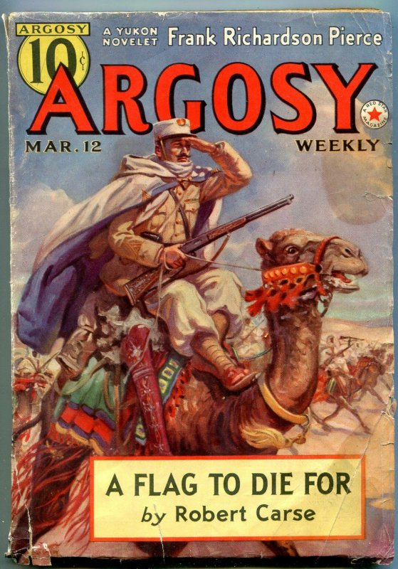 Argosy Pulp March 12 1938- Captain Hornblower- Forester- Flag to Die For G/VG