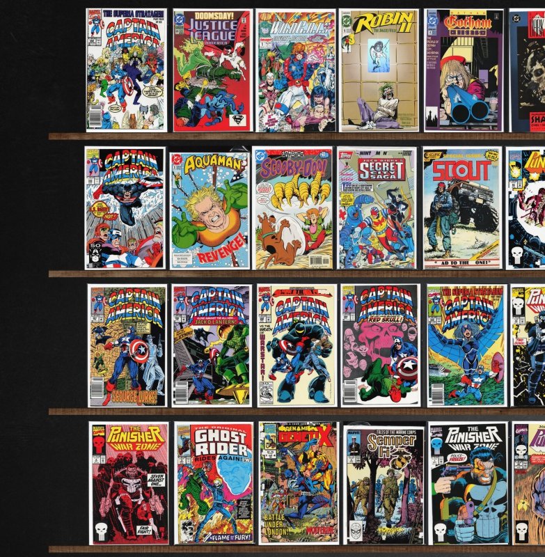 Huge Lot 140+ Comics with Captain America, Aquaman, The Punisher & More!