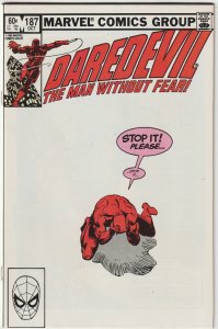 Daredevil #187 (Oct 1982, Marvel), NM+ condition (9.6), Black Widow vs the Hand