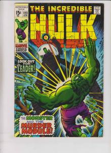 Incredible Hulk #123 FN roy thomas - herb trimpe - the leader  bronze age marvel