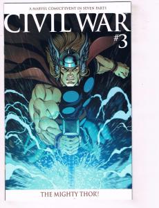 Civil War # 3 NM McNiven Thor Variant Marvel Comic Book Spider-Man Avengers J63