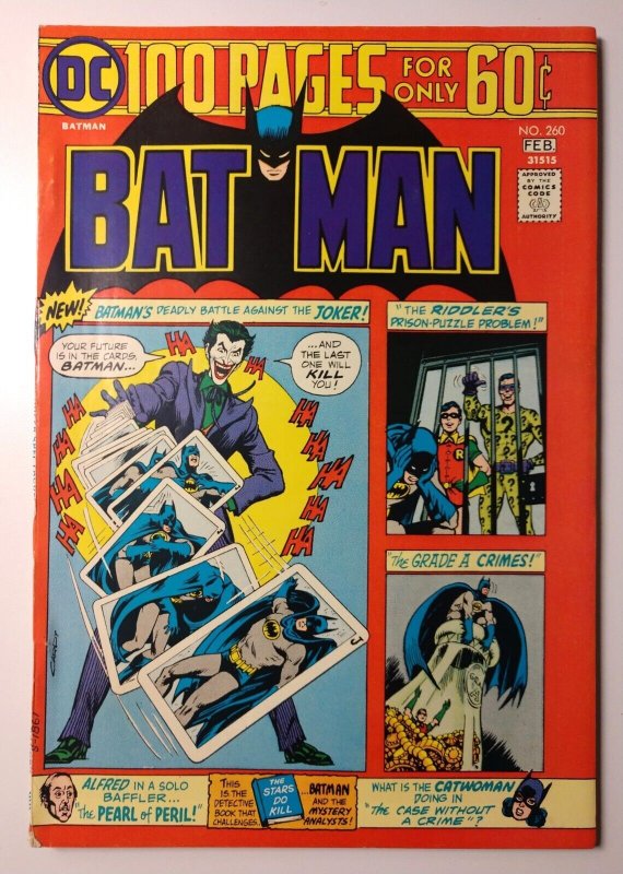 Batman #260 (1975) Joker Cover, Bronze Age Comic 