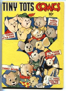 TINY TOTS #1 comic book 1943-DELL COMICS-KELLY ART-FAIRY TALES FN+