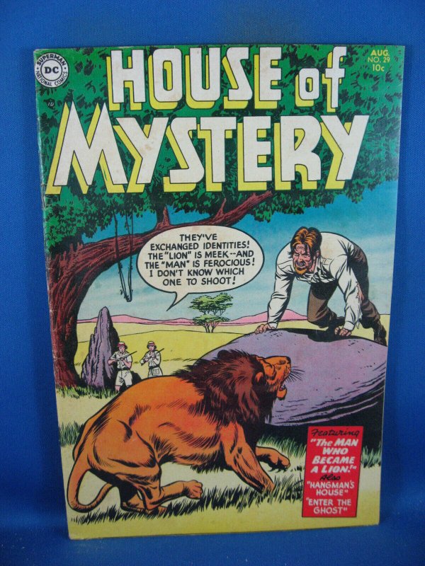 HOUSE OF MYSTERY 29 VG+ DC 1954