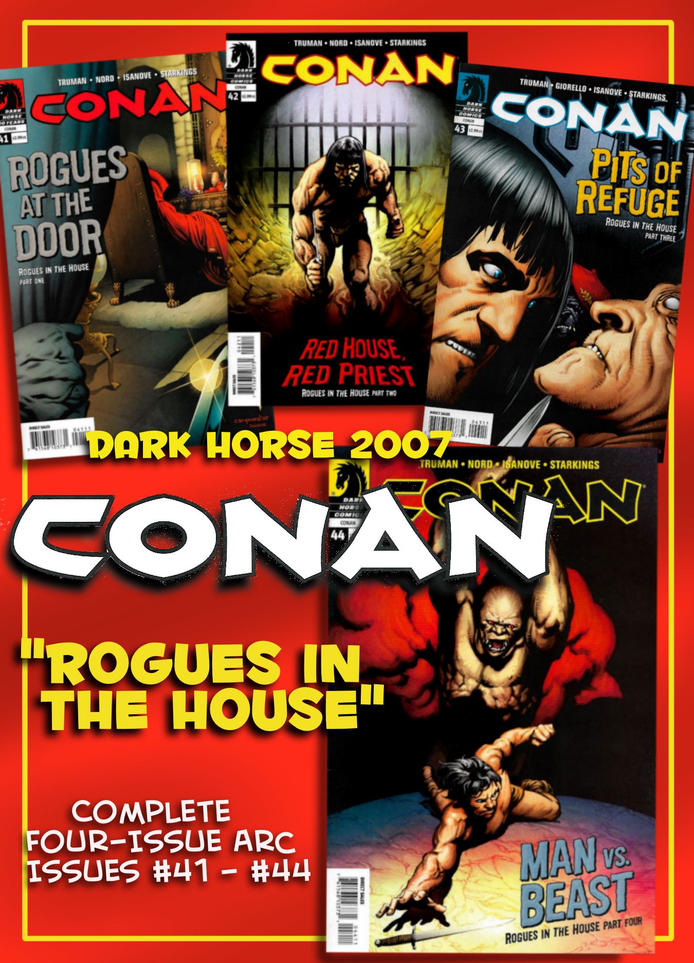 CONAN #41-44: ROGUES IN THE HOUSE (Dark Horse 2007) 9.0 VF/NM 4-Issue Story  Arc | Full Runs & Sets, Dark Horse, Conan, Fantasy