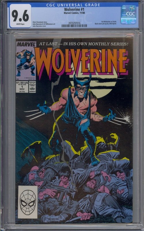 WOLVERINE #1 CGC 9.6 1ST PATCH WHITE PAGES 