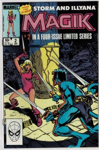 Magik (Storm and Illyana Limited Series) #2 (1984) VF+, Cat kills Nightcrawler!