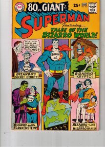 Superman #202 1968 VF+ PRICE DROP! $100 Bizarro Key, Frankenstein! Giant COVELL!