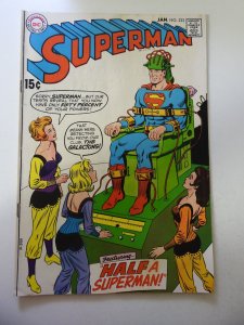 Superman #223 VG Condition indentations fc & bc
