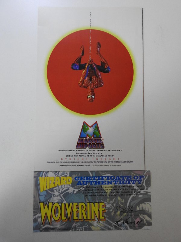 Wolverine #½ VF+ Condition Blue Foil Edition W/ Certificate of Authenticity!