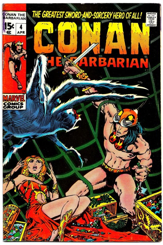 CONAN the BARBARIAN #4 (April1971)  6.0 FN  'Tower of the Elephant' Classic!