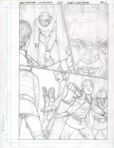 Battlestar Galactica #5 pg 6 Original Penciled art ALEX SANCHEZ Commander Adama 