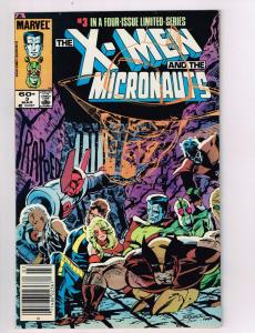 The X-Men & The Micronauts #3 VF Marvel Comics Comic Book Mar 1984 DE42