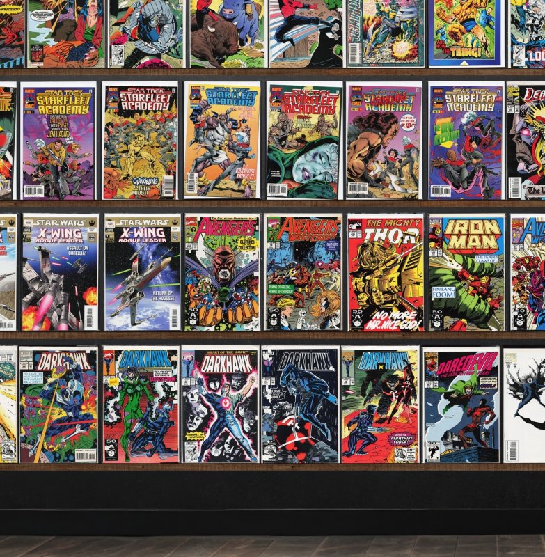 Huge Lot 150+ Comics with Deathlok, Darkhawk, Badger, Daredevil & More!