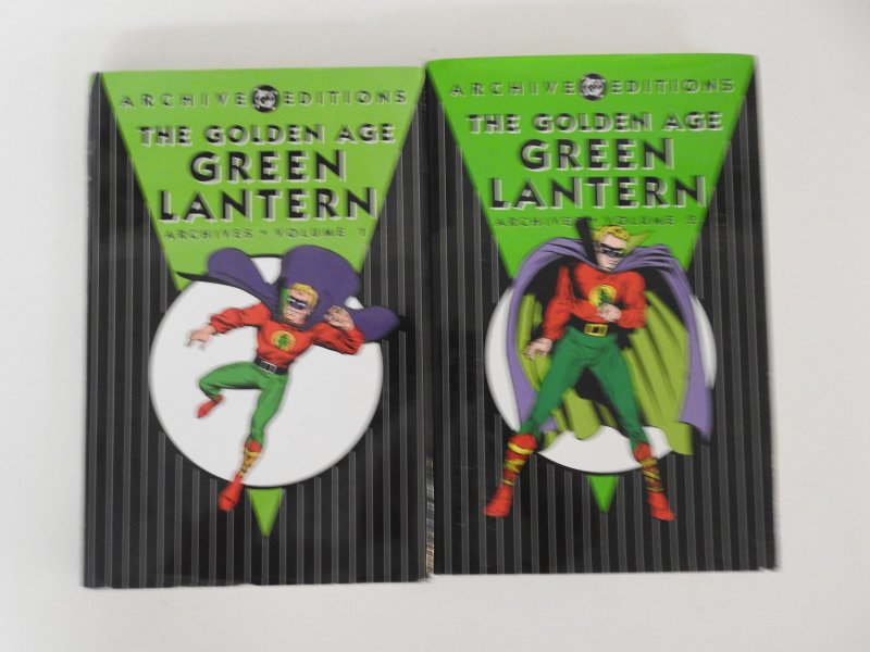 Golden Age Green Lantern Archive Editions #1 and 2 Sharp VF+ W/Dust Jackets!