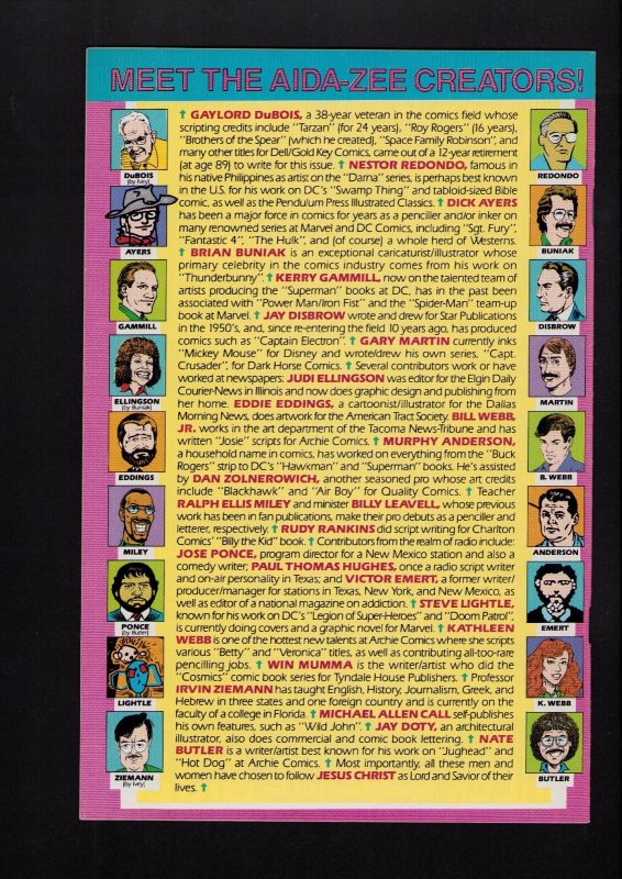 Aida-Zee - BRIAN BUNIAK COVER ART ONE SHOT/HTF ! (9.0/9.2) 1990