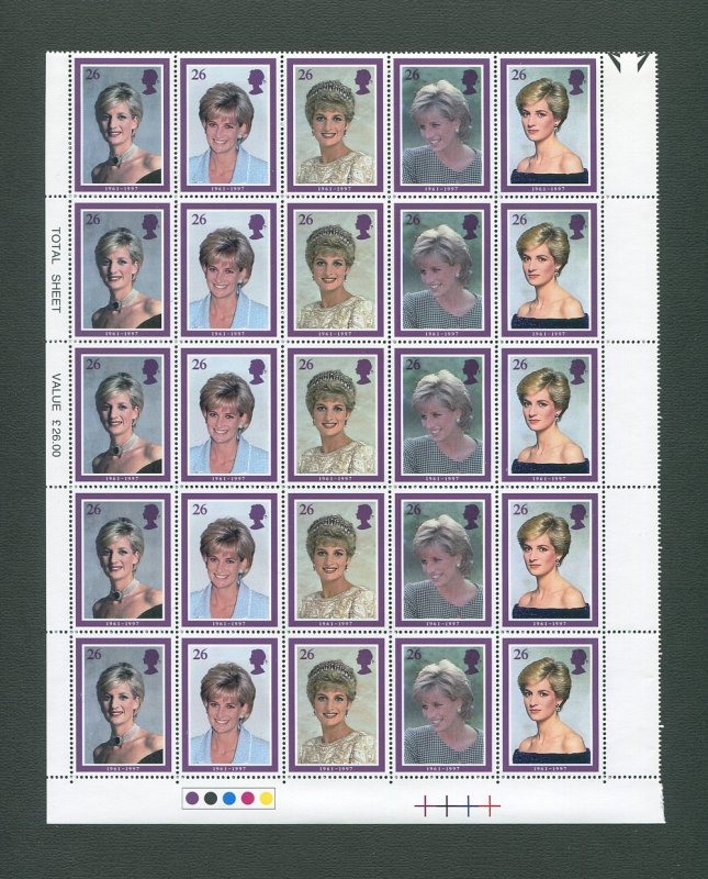 Princess Diana Commemorative 5  Stamp Strip  1997