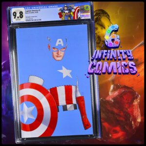 CAPTAIN AMERICA #2 CGC 9.8 ? JOHN TYLER CHRISTOPHER NEGATIVE SPACE VIRGIN
