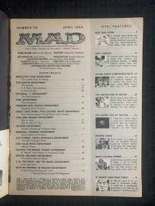 1963 MAD MAGAZINE #78 VG- 3.5 Alfred E Neuman / Help Stamp Out Mad