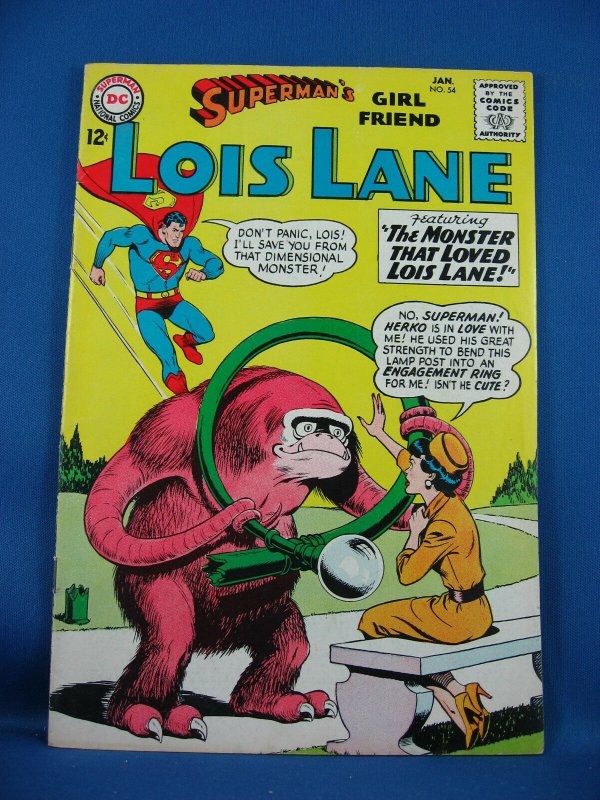 SUPERMAN GIRLFRIEND LOIS LANE 54 Fine+ 1965 Alien Monster