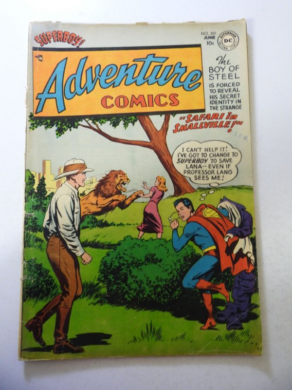 Adventure Comics #201 (1954) VG Condition cover detached at 1 staple