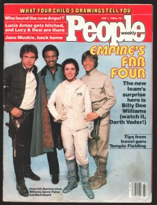MAG: People Weekly 7/7/1980-Time-Star Wars cover-Harrison Ford-Billy Dee Will...