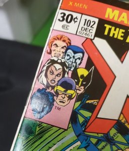 X-Men #102 1st Juggernaut Vs Colossus Battle Origin Storm Marvel 1976 Marvel FN