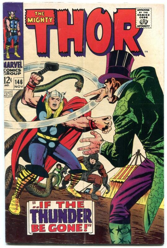 Thor #146 comic book Origin of the INHUMANS Marvel 1967 - VG/F