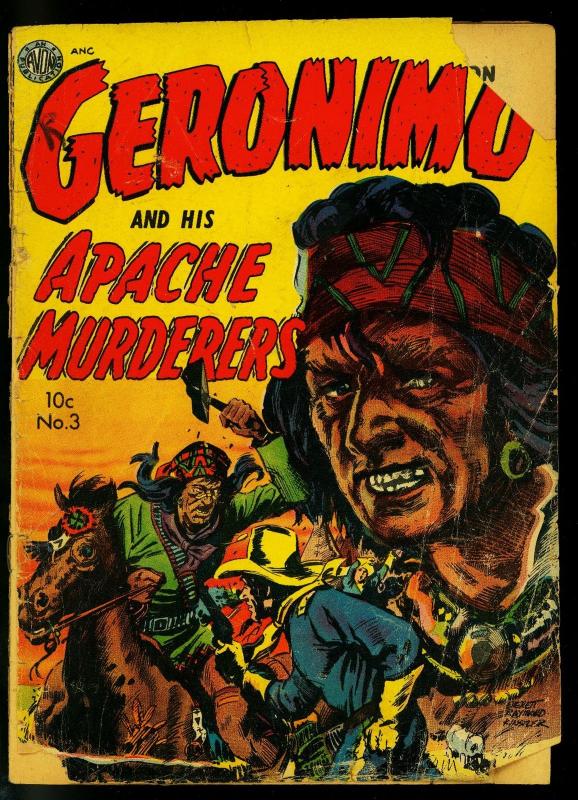 Geronimo #3 1951- Avon Western- Everett Raymond Kinstler- POOR/FAIR