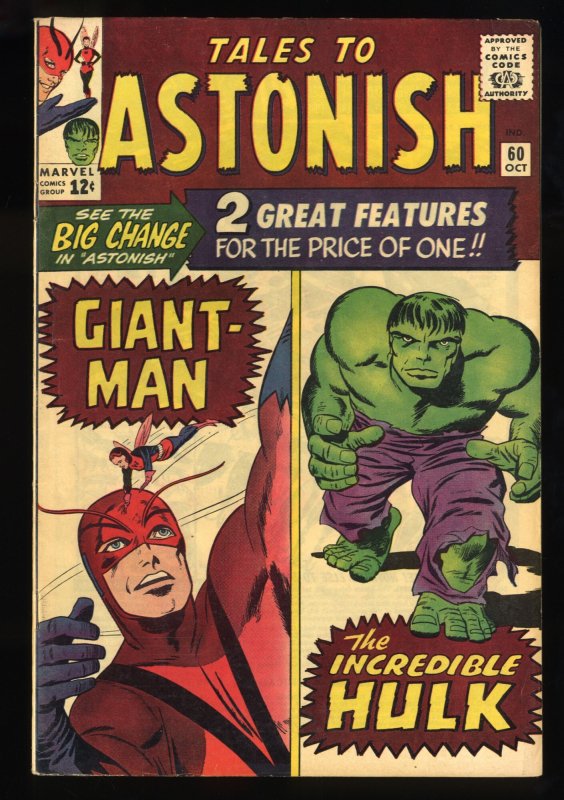 Tales To Astonish #60 FN 6.0 Incredible Hulk!