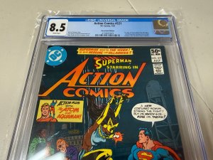 Action Comics # 521 CGC Graded 8.5 DC Comic Book 1st Vixen Appearance Key JH30