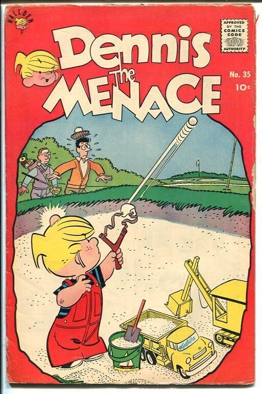 DENNIS THE MENACE #35-HANK KETCHUM ART-GOLF COVER-1959-vg