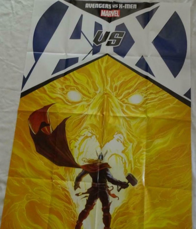 AVENGERS vs X-MEN Promo Poster, 24 x 36, 2012, MARVEL Thor, Unused 255