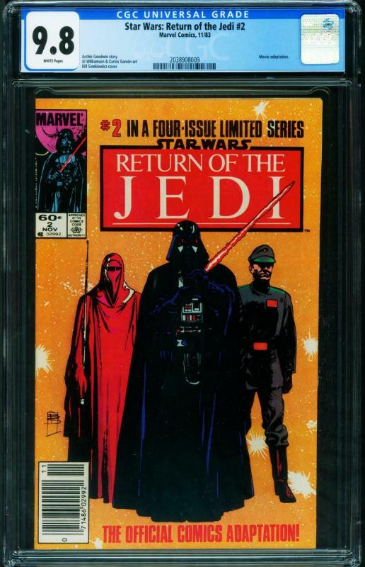 Star Wars: The Return of the Jedi #2 CGC 9.8 NEWSSTAND -2038908009