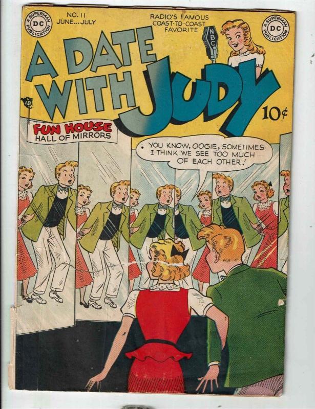 A Date With Judy # 11 FN- DC Comic Book Radio Famous Teenage Romance Comedy JL1