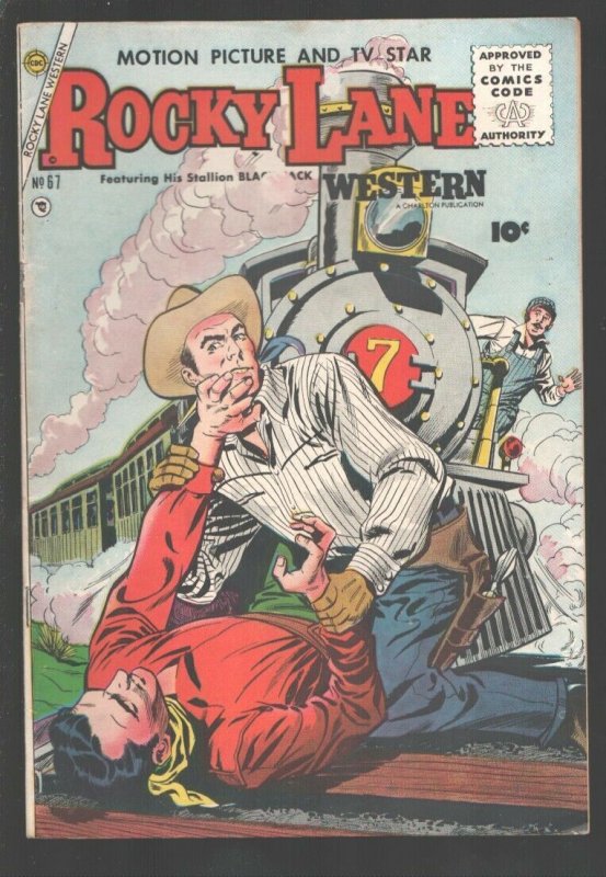 Rocky Lane Western #67 1955-Charlton-Dick Giordano-Dead Man's Revenge altered...