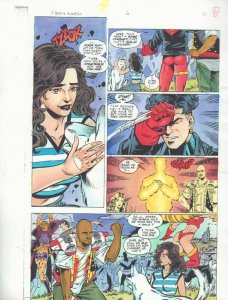 Superboy and the Ravers #2 p.11 Color Guide Art - Superboy by John Kalisz 