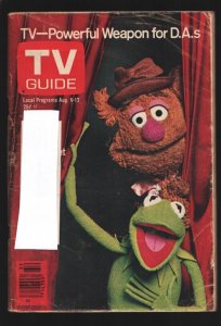 MAG: TV Guide 8/6/1977-Kermit The Frog-Fozzie Bear photo cover-New York Metro...
