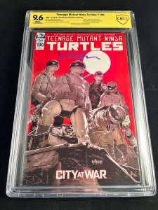 CBCS 9.6 Teenage Mutant Ninja Turtles 100-Signed by Kevin Eastman-Signature Veri