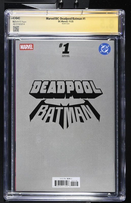 DEADPOOL BATMAN #1 MARVEL 1:200 GREG CAPULLO VARIANT SIGNED CGC SS 8.5