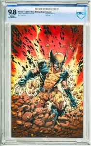 Return of Wolverine #1 (2018) CBCS 9.8! Virgin Variant sticker on back of slab