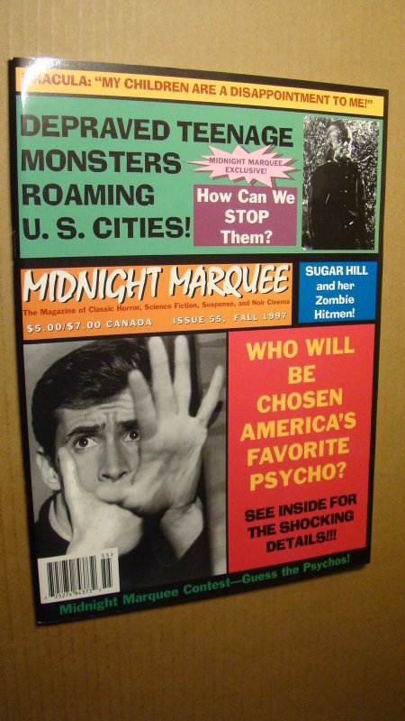 MIDNIGHT MARQUEE 55 *NM/MT 9.8* GORE CREATURES PSYCHO FAMOUS MONSTERS